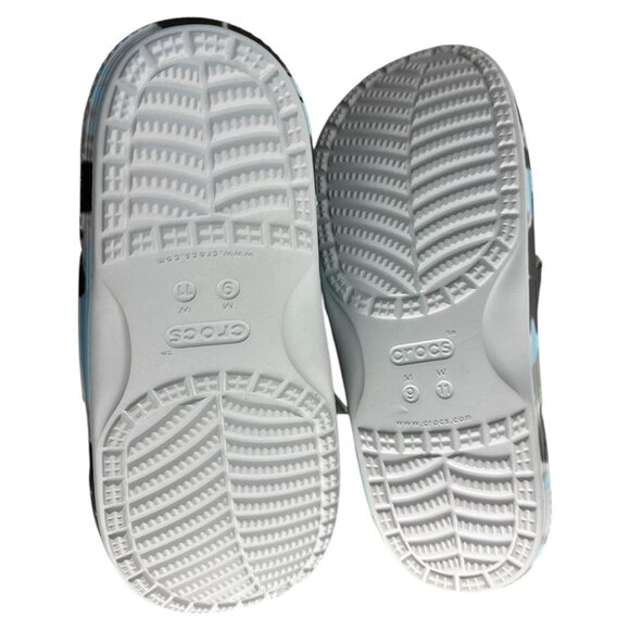 Crocs Classic Spray Camo Sandals Blue Black Iconic Comfort Mens 9/Womens 11 NWT - Picture 10 of 10
